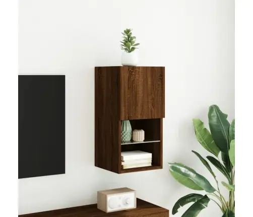 Tv Galdiņš Ar Led Lampiņām, Ozolkoka Krāsa, 30,5X30X60 Cm Vidaxl