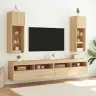 Tv Spintelė Su Led Lemputėmis, Ąžuolo Spalvos, 30,5X30X90Cm Tv Spintelė Su Led Lemputėmis, Ąžuolo Spalvos, 30,5X30X90Cm