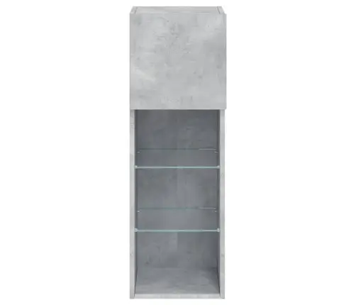 Tv Spintelė Su Led Lemputėmis, Betono Pilka, 30,5X30X90Cm