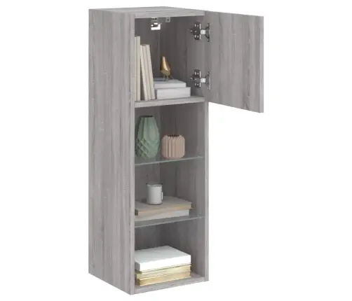 Telerikapp Led-Tuledega, Hall Sonoma Tamm, 30,5 X 30 X 90 Cm