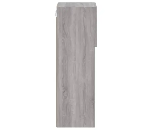 Tv Spintelės Su Led, 2Vnt., Pilkos Ąžuolo, 30,5X30X90Cm