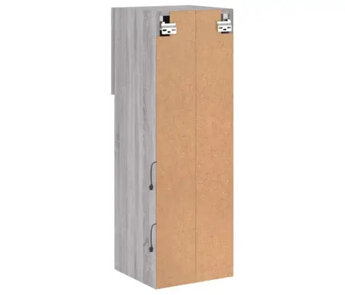 Tv Spintelės Su Led, 2Vnt., Pilkos Ąžuolo, 30,5X30X90Cm