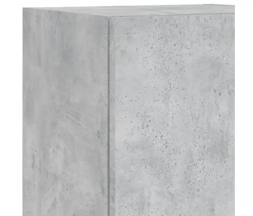 Tv Skapīši Ar Led, 2 Gab., Betona Pelēki, 30,5X30X102 Cm Vidaxl