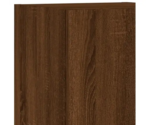 Tv Galdiņš Ar Led Lampiņām, Ozolkoka Krāsa, 30,5X30X102 Cm Vidaxl