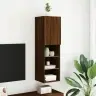 Tv Galdiņš Ar Led Lampiņām, Ozolkoka Krāsa, 30,5X30X102 Cm Vidaxl