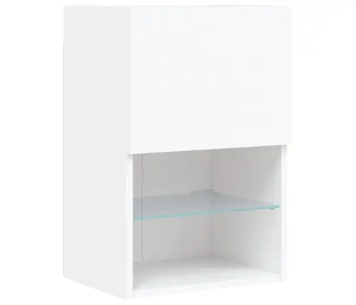 Tv Galdiņš Ar Led Apgaismojumu, Balts, 40,5X30X60 Cm Vidaxl