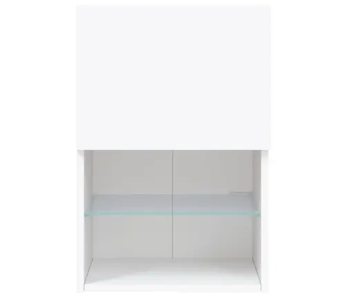 Tv Galdiņš Ar Led Apgaismojumu, Balts, 40,5X30X60 Cm Vidaxl