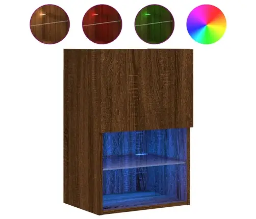 Led-Tuledega Telerikapp, Pruun Tamm, 40,5 X 30 X 60 Cm