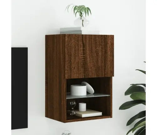 Led-Tuledega Telerikapp, Pruun Tamm, 40,5 X 30 X 60 Cm