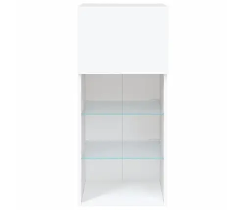 Tv Galdiņš Ar Led Apgaismojumu, Balts, 40,5X30X90 Cm Vidaxl