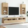 Tv Skapītis Ar Led Apgaismojumu, Ozola Krāsa, 40,5X30X90 Cm Vidaxl