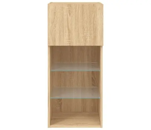 Tv Skapītis Ar Led Apgaismojumu, Ozola Krāsa, 40,5X30X90 Cm Vidaxl