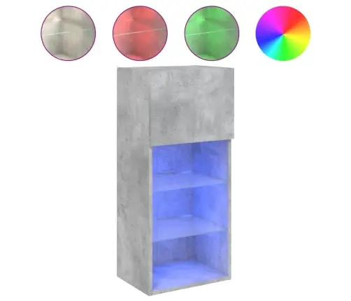 Led-Tuledega Telerikapp, Betoonhall, 40,5 X 30 X 90 Cm