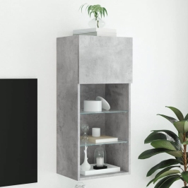 Led-Tuledega Telerikapp, Betoonhall, 40,5 X 30 X 90 Cm