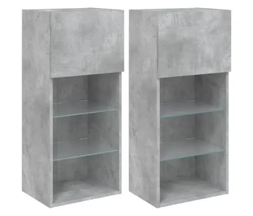 Tv Skapīši Ar Led, 2 Gab., Betona Pelēki, 40,5X30X90 Cm Vidaxl Tv Skapīši Ar Led, 2 Gab., Betona Pelēki, 40,5X30X90 Cm Vidaxl