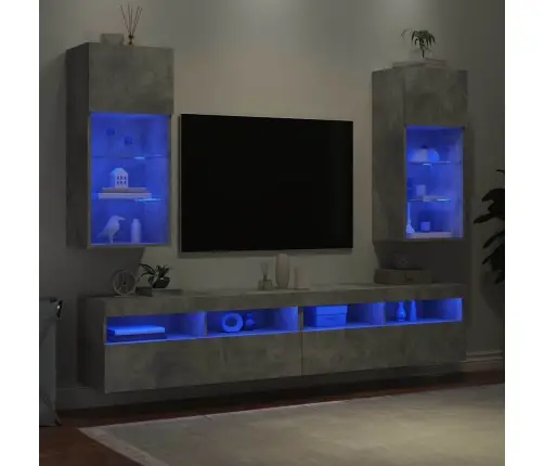 Tv Skapīši Ar Led, 2 Gab., Betona Pelēki, 40,5X30X90 Cm Vidaxl Tv Skapīši Ar Led, 2 Gab., Betona Pelēki, 40,5X30X90 Cm Vidaxl