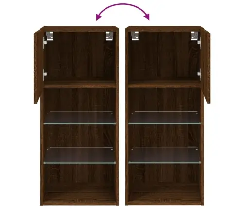 Tv Galdiņš Ar Led Lampiņām, Ozolkoka Krāsa, 40,5X30X90 Cm Vidaxl