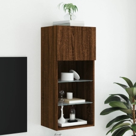 Tv Galdiņš Ar Led Lampiņām, Ozolkoka Krāsa, 40,5X30X90 Cm Vidaxl