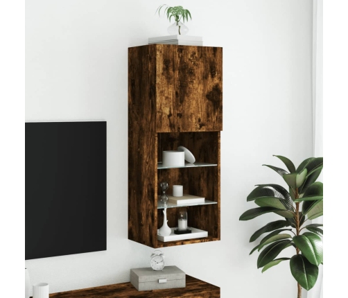 Led-Tuledega Telerikapp, Suitsutatud Tamm, 40,5 X 30 X 102 Cm