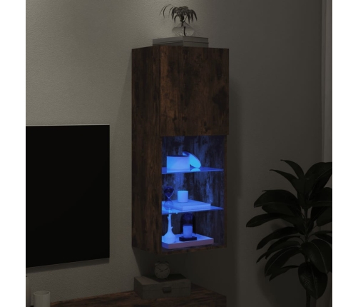 Led-Tuledega Telerikapp, Suitsutatud Tamm, 40,5 X 30 X 102 Cm