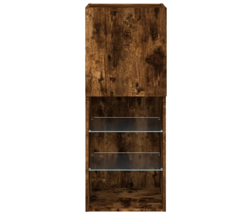 Led-Tuledega Telerikapp, Suitsutatud Tamm, 40,5 X 30 X 102 Cm