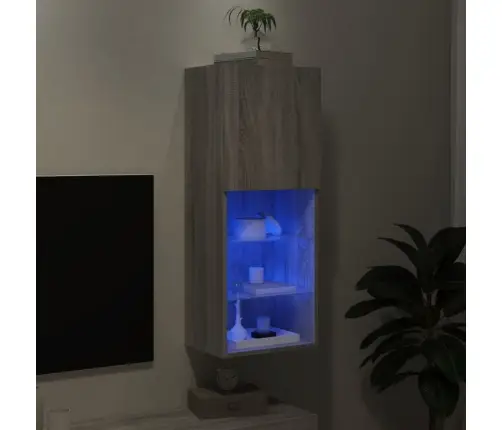 Led-Tuledega Telerikapp, Hall Sonoma Tamm, 40,5 X 30 X 102 Cm