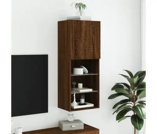 Tv Galdiņš Ar Led Lampiņām, Ozolkoka Krāsa, 40,5X30X102 Cm Vidaxl