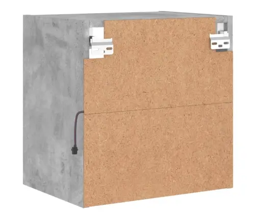 Sienas Naktsskapītis Ar Led, Betona Pelēki Vidaxl