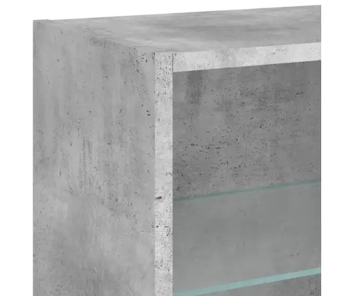 Sienas Naktsskapītis Ar Led, Betona Pelēki Vidaxl