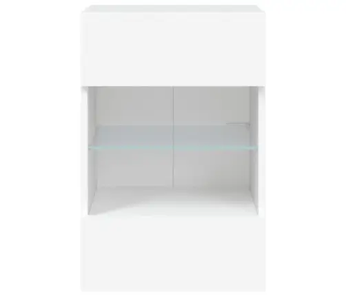 Tv Galdiņš Ar Led Lampiņām, Balti, 40X30X60,5 Cm Vidaxl