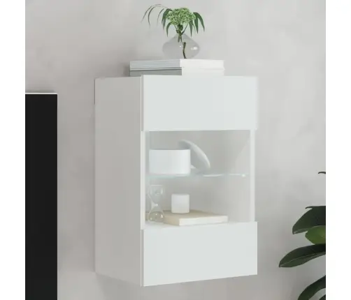 Tv Galdiņš Ar Led Lampiņām, Balti, 40X30X60,5 Cm Vidaxl