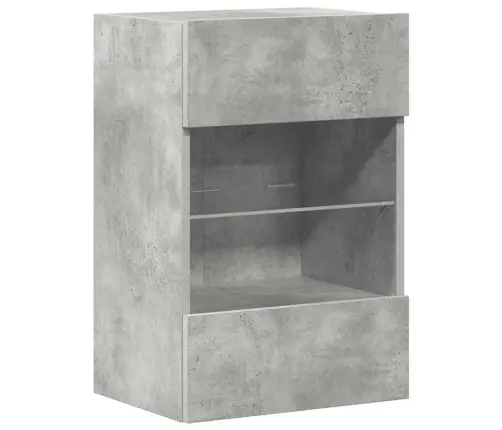 Sienas Skapīši Ar Led Apgaismojumu Televizoram, 2 Gab., Betona Pelēki, 40X30X60,5Cm Vidaxl