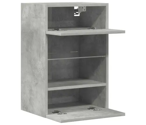 Sienas Skapīši Ar Led Apgaismojumu Televizoram, 2 Gab., Betona Pelēki, 40X30X60,5Cm Vidaxl