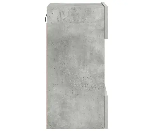 Sienas Skapīši Ar Led Apgaismojumu Televizoram, 2 Gab., Betona Pelēki, 40X30X60,5Cm Vidaxl