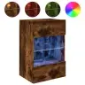 Tv Plaukti Ar Led Lampiņām, 40X30X60,5 Cm, Ozolkoka Krāsā Vidaxl
