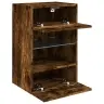 Tv Plaukti Ar Led Lampiņām, 40X30X60,5 Cm, Ozolkoka Krāsā Vidaxl