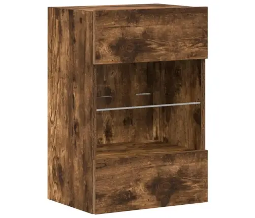 Sienas Skapīši Ar Led Apgaismojumu Televizoram, 2 Gb., 40X30X60,5Cm, Ozolkoka Krāsa Vidaxl Sienas Skapīši Ar Led Apgaismojumu Televizoram, 2 Gb., 40X30X60,5Cm, Ozolkoka Krāsa Vidaxl