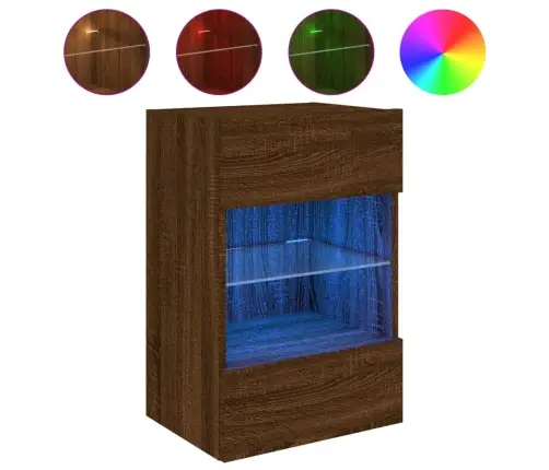 Tv Plaukti Ar Led Lampiņām, 40X30X60,5 Cm, Brūna Ozolkoka Vidaxl Tv Plaukti Ar Led Lampiņām, 40X30X60,5 Cm, Brūna Ozolkoka Vidaxl