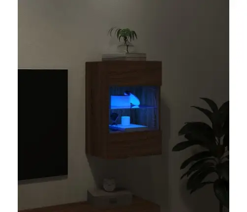 Tv Plaukti Ar Led Lampiņām, 40X30X60,5 Cm, Brūna Ozolkoka Vidaxl Tv Plaukti Ar Led Lampiņām, 40X30X60,5 Cm, Brūna Ozolkoka Vidaxl