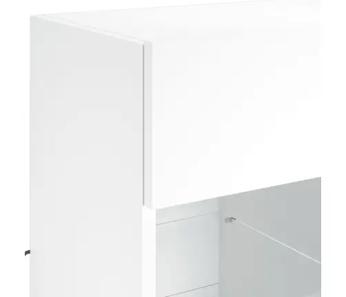 Tv Galdiņš Ar Led Lampiņām, Balti, 58,5X30X60,5 Cm Vidaxl