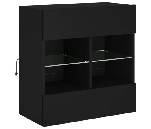 Tv Galdiņš Ar Led Lampiņām, Melni, 58,5X30X60,5 Cm Vidaxl
