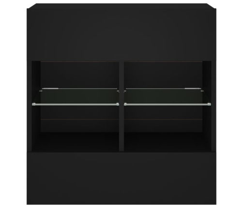 Tv Galdiņš Ar Led Lampiņām, Melni, 58,5X30X60,5 Cm Vidaxl
