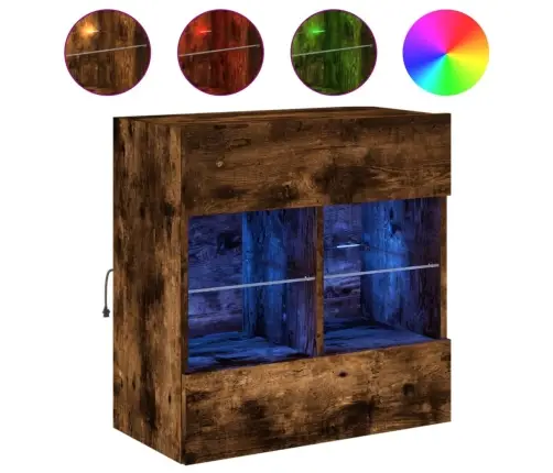 Tv Plaukti Ar Led Lampiņām, 58,5X30X60,5 Cm, Ozolkoka Krāsā Vidaxl