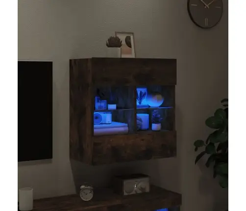 Tv Plaukti Ar Led Lampiņām, 58,5X30X60,5 Cm, Ozolkoka Krāsā Vidaxl