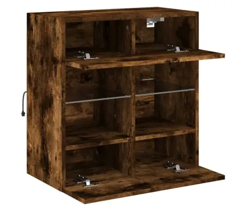 Tv Plaukti Ar Led Lampiņām, 58,5X30X60,5 Cm, Ozolkoka Krāsā Vidaxl