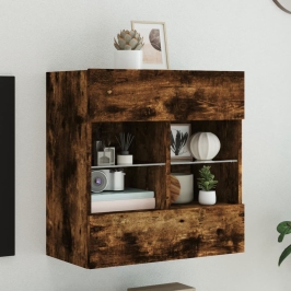 Tv Plaukti Ar Led Lampiņām, 58,5X30X60,5 Cm, Ozolkoka Krāsā Vidaxl