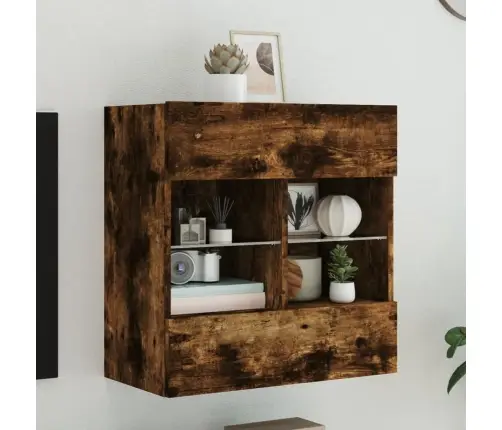 Tv Plaukti Ar Led Lampiņām, 58,5X30X60,5 Cm, Ozolkoka Krāsā Vidaxl