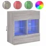 Tv Skapītis Ar Led Lampiņām, Pelēka Ozola Krāsa, 58,5X30X60,5Cm Vidaxl