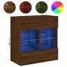 Tv Plaukti Ar Led Lampiņām, 58,5X30X60,5 Cm, Brūna Ozolkoka Vidaxl