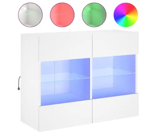 Tv Galdiņš Ar Led Lampiņām, Balti, 78,5X30X60,5 Cm Vidaxl Tv Galdiņš Ar Led Lampiņām, Balti, 78,5X30X60,5 Cm Vidaxl